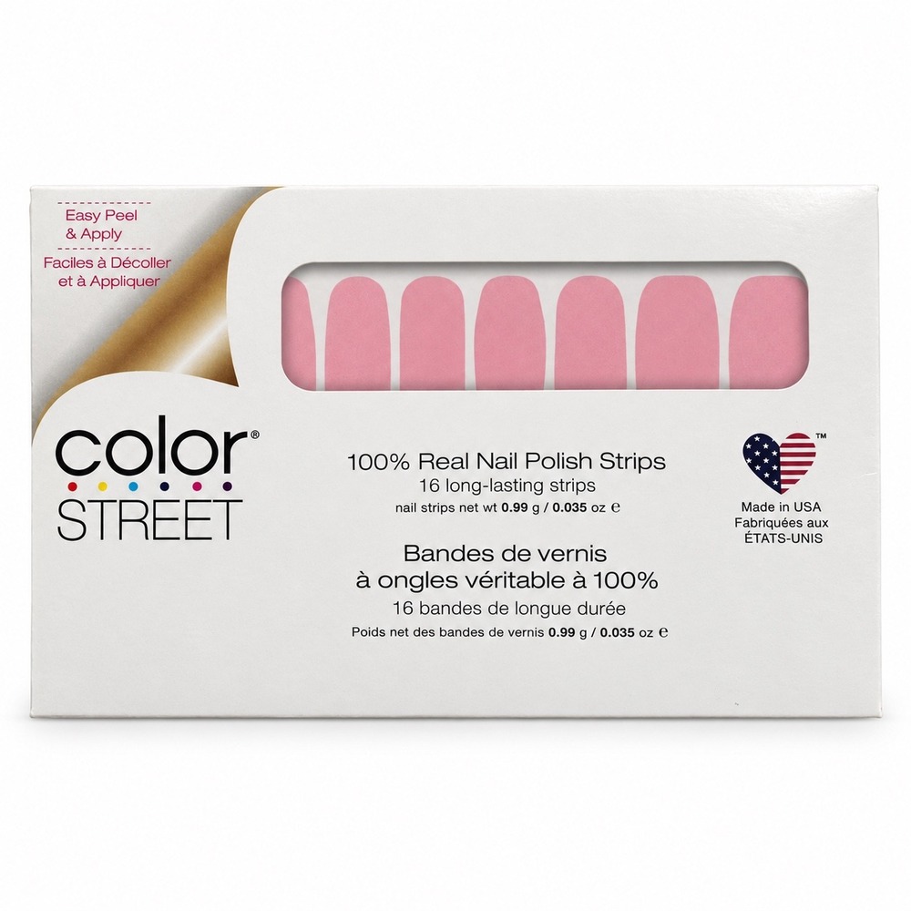 Color Street Whats the 411 Pink Nail Polish Strips 16 Count New Sealed Manicure